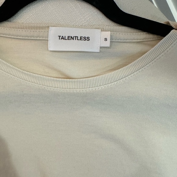 Women’s Talentless Long Sleeve Crop Top | Sz: Small | Bone - Picture 6 of 8